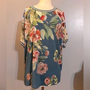 Johnny Was Los Angeles Floral short sleeve top